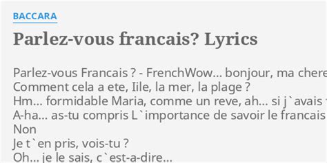 parlez vous francais lyrics by baccara parlez vous francais