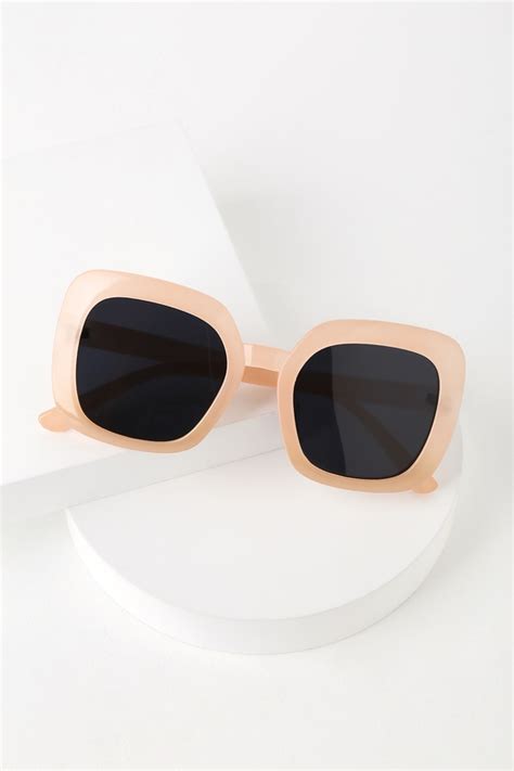 Cute Square Sunglasses Nude Sunglasses Black Tinted Glasses