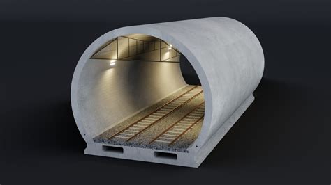 3d Railway Tunnel Low Poly Game Ready Pbr Turbosquid 1772457