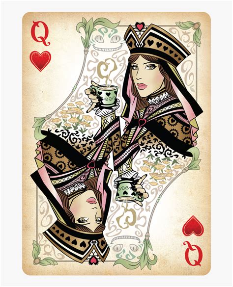 The Queen Of Hearts Playing Card Queen Of Hearts Card Design HD Png Download Kindpng