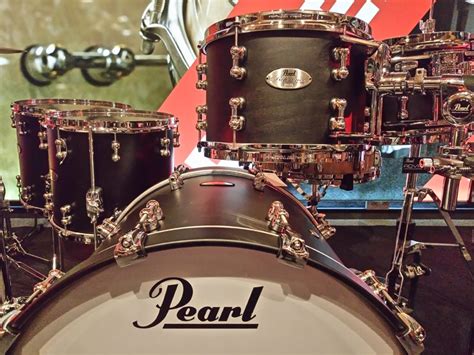 Pearl Reference Pure Matte Black Shellset Drums Only