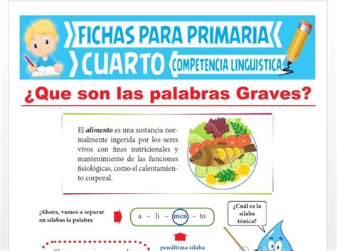 Qu Son Las Palabras Graves Para Cuarto Grado De Primaria