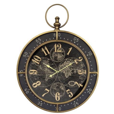 Peterson Artwares Pocket Watch Style Metal Wall Clock Cl7309 The Home