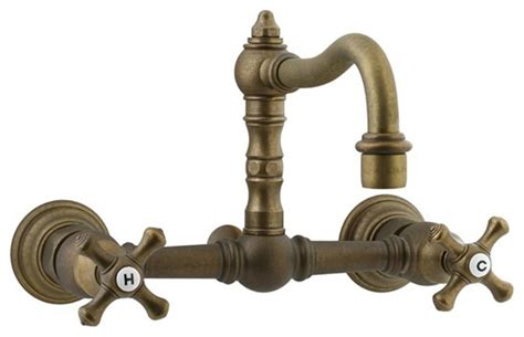 Check out our brass kitchen faucet selection for the very best in unique or custom, handmade pieces from our plumbing shops. Cifial Highlands Double Cross Handle Widespread Wall Mount ...