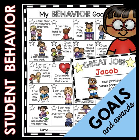 Student Behavior Goal Setting Kit Free Chart — Keeping My Kiddo Busy