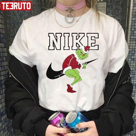 Santa Grinch Nike Christmas Unisex T Shirt Teeruto