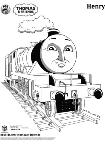 One of the newest members at sodor, emily works on happy easter thomas the train coloring picture: Henry from Thomas & Friends coloring page | Free Printable ...