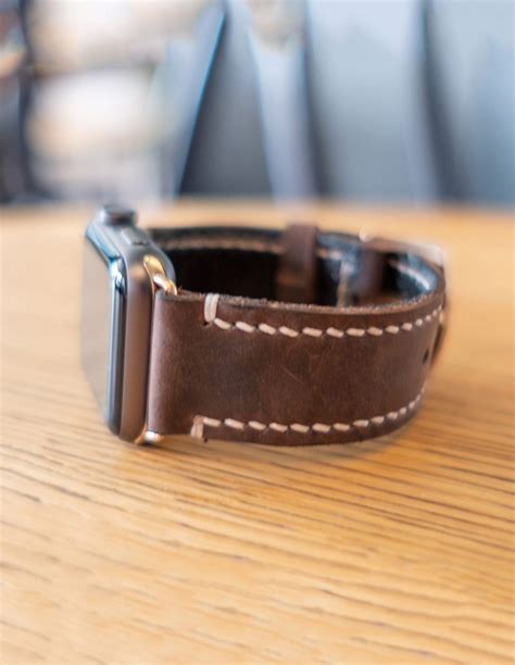 Leather Apple Watch Band Brown 44mm, 42mm, 40mm, 38mm » VO ...