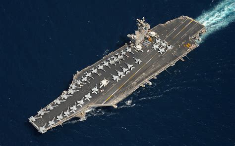 Aircraft Carrier Jets Ship Aerial Military Wallpaper 1920x1200