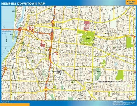 Look Our Special Memphis Downtown Map World Wall Maps Store