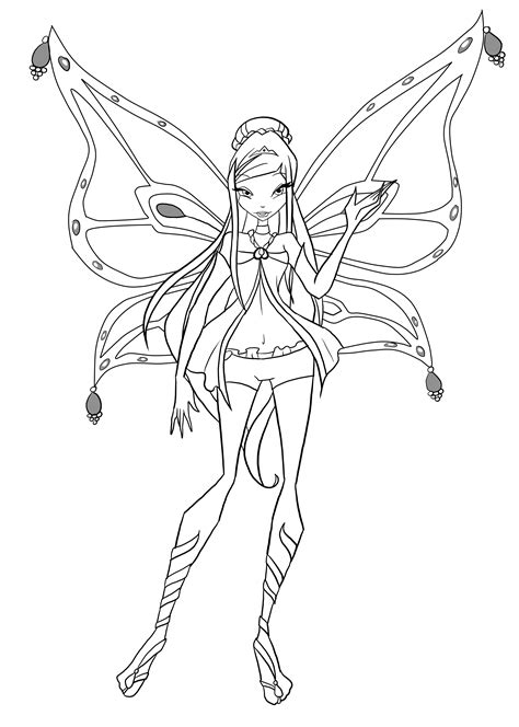 Coloriage Winx Enchantix Stella à Imprimer Et Colorier