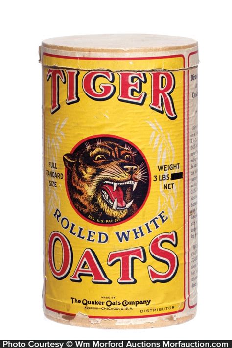 Antique Advertising Tiger Oats Box Antique Advertising