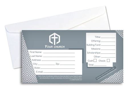 Church Offering Envelope Template Unique Gray Fering Envelope