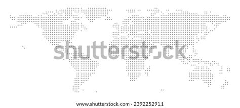 Grey Dotted World Map Vector Illustration Stock Vector Royalty Free