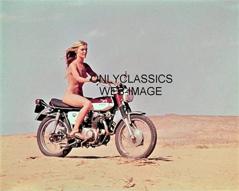1971 Vanishing Point Sexy Actress Gilda Texter On Honda 350 Motorcyle