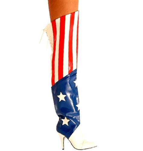 Women S Custom Fourth Of July Halloween Thigh High Boots Kitty Paws Shoes Kittypawsshoes