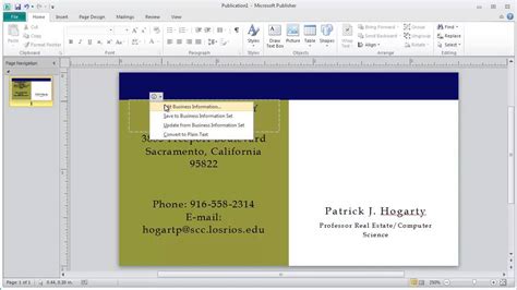 How To Use Microsoft Publisher Templates To Create A Business Card