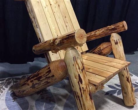 Adirondack Log Chair Log Furniture Plans Rustic Log Furniture Log