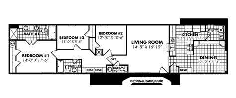 Spacious with 2,128 square feet! 18x80 Mobile Home Floor Plans | plougonver.com