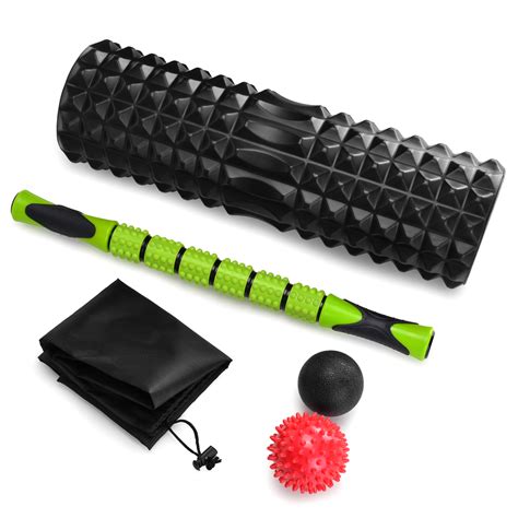 5 In 1 Foam Roller Kit And Muscle Roller Stick Massage Balls For Muscle