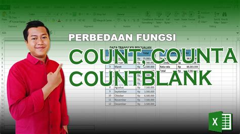 Perbedaan Fungsi Count Counta Dan Countblank Di Ms Excel Tutorial