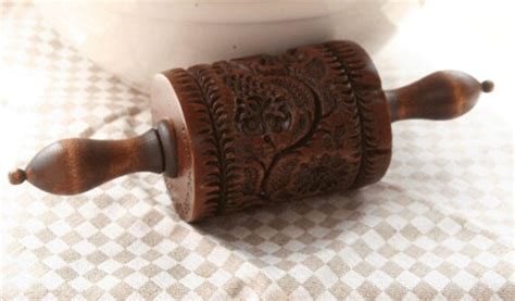Vine Springerle And Gingerbread Rolling Pin