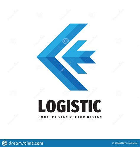 Logistic Company Concept Business Logo Template Vector Illustration