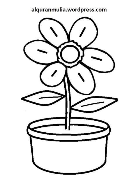 Gambar Kartun Bunga Hitam Putih Adzka