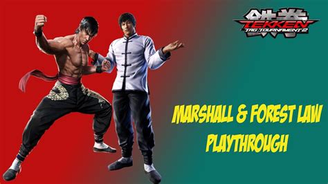 Tekken Tag Tournament Hard Arcade Battle Marshall Forest Law Playthrough Youtube