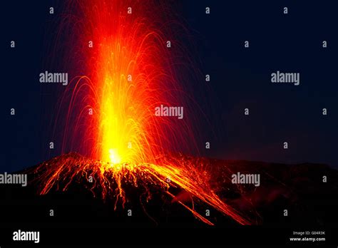 Spectacular Volcano Eruption Stock Photo Alamy