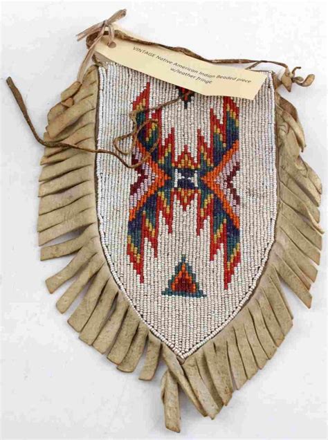 Sold Price Vintage Plains Indian Beaded Fringe Fetish November 3 0119 900 Am Est