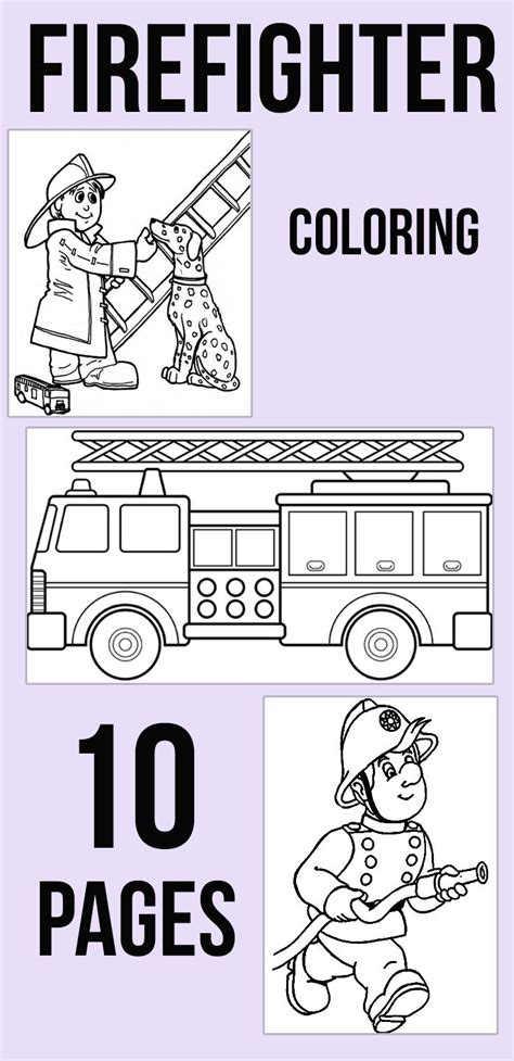 A fire fighter fifth birthday party! Firefighter Coloring Pages - Free Printables (With images ...