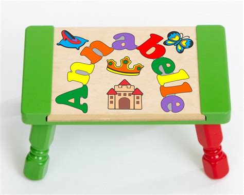 5 out of 5 stars. Custom Name Princess Theme Puzzle Stool