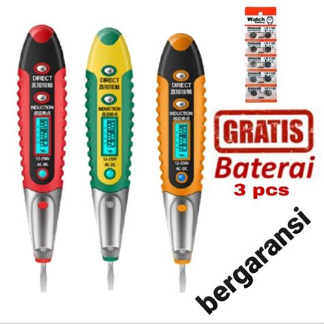 Jual Voltage Tester Non Contact Voltage Detector Pen Ac Audible And