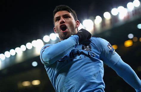 Sergio aguero of manchester city reacts after scoring during the group f match of the uefa champions league between olympique lyonnais and manchester city at groupama stadium on. Sergio Aguero Wallpaper
