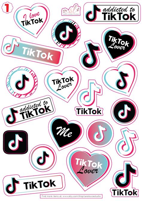 Tiktok Stickers Tiktok Decals Waterproof Labels Ideal Etsy Uk