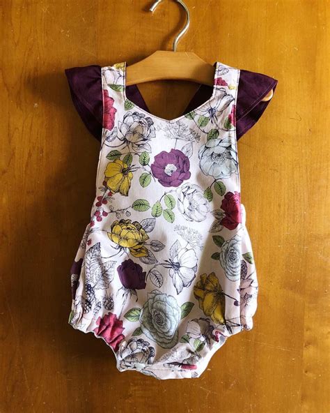 excited-to-share-this-item-from-my-etsy-shop-baby-boho-romper-plum-roses-floral-romper