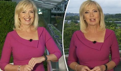 Bbc Weather Carol Kirkwood Sizzles In Skintight Busty Frock Tv And Radio Showbiz And Tv