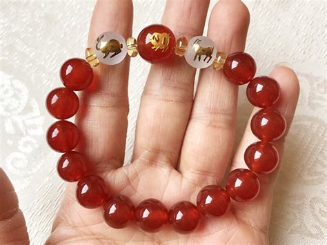red agate sanhe  harmonies zodiac symbol bracelets  woman chinese astrology store