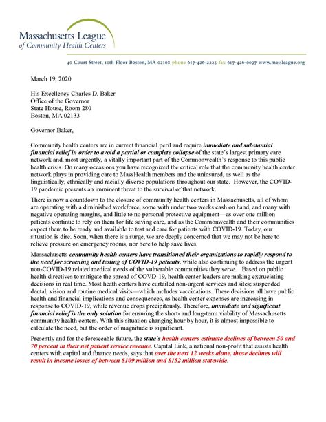 The appointment letter goes into enormous detail of what is predictable of the new employee and the role they will cooperate in the company. PLEASE READ: Emergency Letter to Gov. Baker About the Future of Whittier & All Health Center's ...