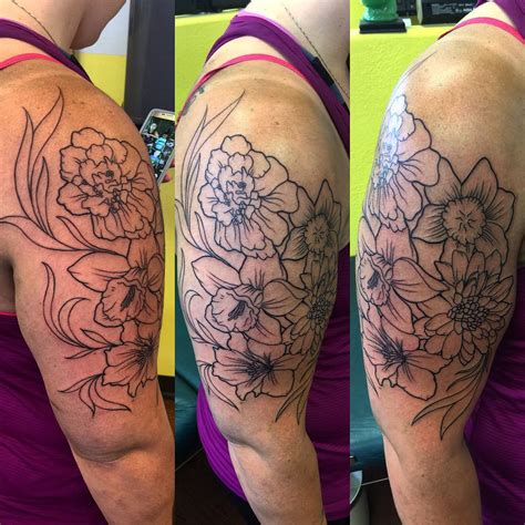 23 Flower Sleeve Tattoo Designs Ideas Design Trends Premium Psd