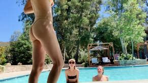 Alexandra Daddario Enjoys A Day With Her Pals Kate And Morgan In The Pool August Aznude