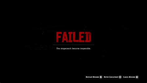 Red Dead 2 Mission Failed Youtube