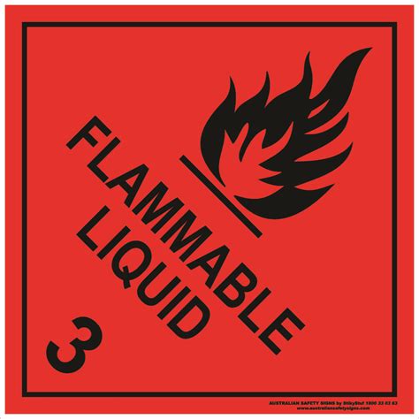 Class 3 Flammable Liquid Black Buy Now Discount Safety Signs