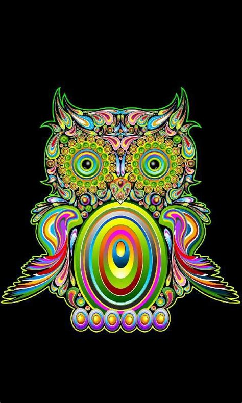 Neon Colored Owl Owl Wallpaper Walpaper Iphone Abstract Wallpaper