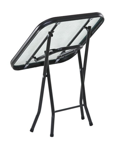 Onespace Basics 16 Square Folding Side Table Clear