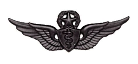 Army Badge Master Flight Surgeon Black Metal Northern Safari Army Navy