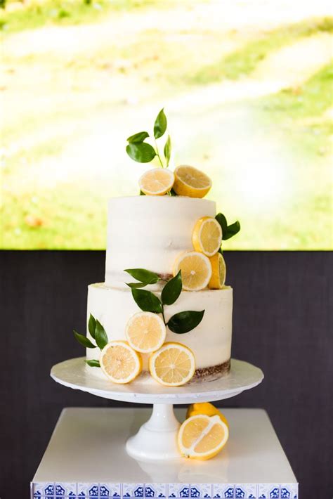 cakes that are summer wedding ready lemon themed bridal shower shower cakes italian bridal