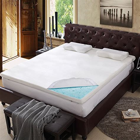 3 Inch Cool Gel Memory Foam Mattress Bed Topper Pad With Cover King
