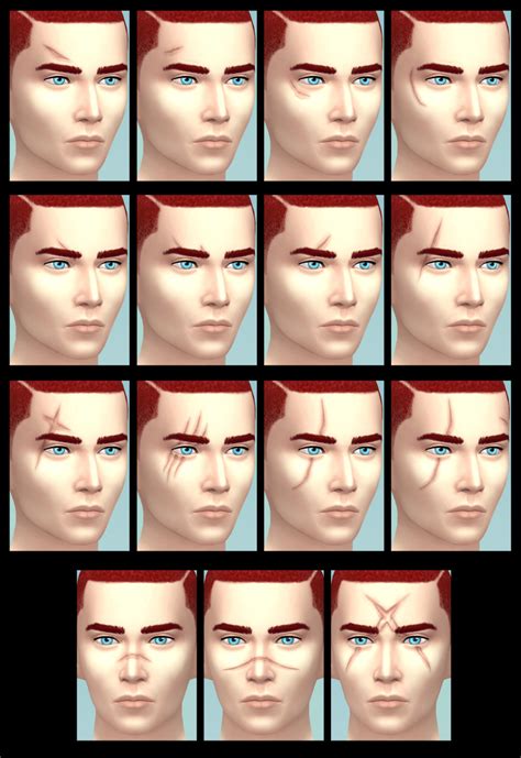 Face Scar1 Face Scars Sims 4 Sims